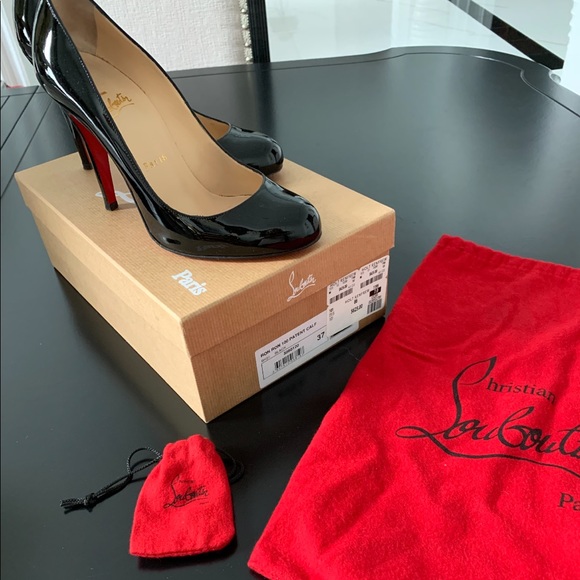 Christian Louboutin authentic Ron Ron pumps heels size 7 patent leather - Picture 6 of 8